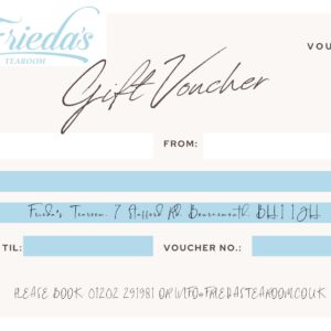 Afternoon Tea for 2 Gift Voucher